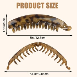 EDLMKM 6 Pieces of Large Banana Hair Clips, Ponytail Hair Clips, Simple Ponytail Clips, Big Claw Clips for Thick Hair, for Thick & Fine Hair