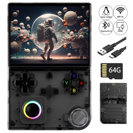 RG40XX V Retro Handheld Game Console with Linux System 4-inch IPS Screen 64G TF Card RG 40XXV Retro Game Console with 5000+Classic Games and 3200mAh Battery Supports 5G WiFi HDMI Bluetooth 4.2 Blue