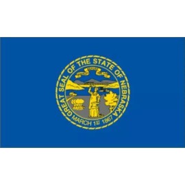 NEBRASKA STATE PREMIUM PRINTED FLAG 100% POLYESTER 3X5 FEET WITH METAL EYELETS