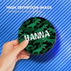 1 x Round Coaster - Name Hanna TRex Dinosaur Tyrannosaurus