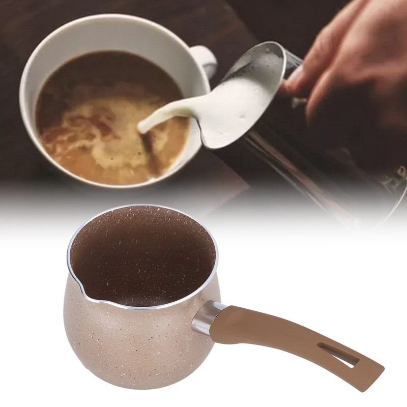 Single Handle Coffee Warmer Boiling Pot Mini Milk Pan Aluminum