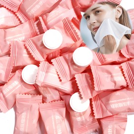 Compressed Towel Disposable, Pack of 100 Tablets, Towel Pills, Mini Non-Woven Fabrics, Portable, Space-Saving Tablets, Towel Pills, Biodegradable Compressed Towels for Holidays, Travel, Sports