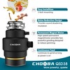 CHOOBA Garbage Disposal 3/4 HP, Food Waste Disposal Continuous Feed,