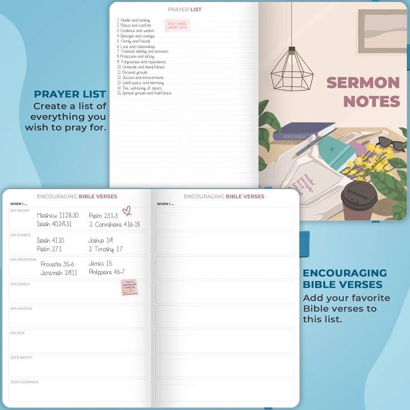 Clever Fox Bible Study Journal Large – Church Notes Notebook