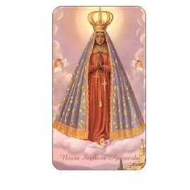 Gifts by Lulee, LLC La Aparecida Virgen de La Aparecida Patrona de Brazil Tarjeta de Rezo Importada Oracion en Portugues Bendecida por Su Santidad