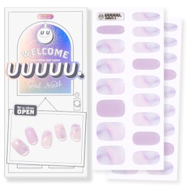 UUUUU. Semi Cured Gel Nail Strips (Spring Collection) - 100% Real Gel, Long-Lasting & Easy to Apply & Remove, works any UV/LED Lamps - Spring 2025, Nail inspo,Nail Art Stickers - Cotton Candy