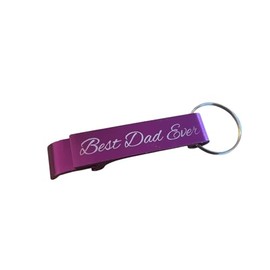 Ashton and Finch Best Dad Ever Bottle Opener Keyring – Aluminum Engraved Novelty Dad Gift – Perfect for Father’s Day and Special Occasions (Purple)