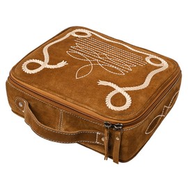 American Darling Jewelry Case Bag Suede Genuine Leather | Organizer for Women Travel