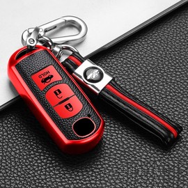 SANRILY Mazda Smart Key Case, Key Cover, Key Protection, Key Holder, For Mazda Atenza CX-4 CX-5 Axela CX-5 CX-7 DJ Demio MPV XD-T ND Roadster Exclusive Luxury Stylish Dirt Slip Scratch Prevention