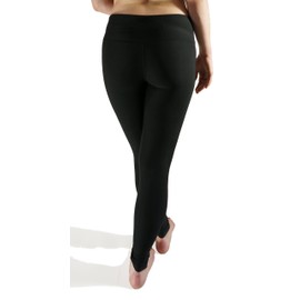dimok Women Yoga Pants Workout Leggings Girls High Waist Tummy Control - Black Athletic Gym Tights