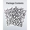 Stick On Alphabet Number Stickers 2 Inch, 4 Sheets Vinyl