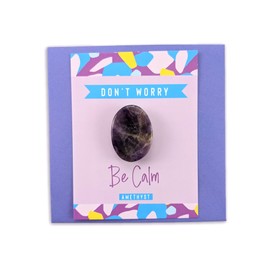 Amethyst Crystal Worry Stone Stress Relief Gift Birthday Anniversary Xmas Stocking Filler