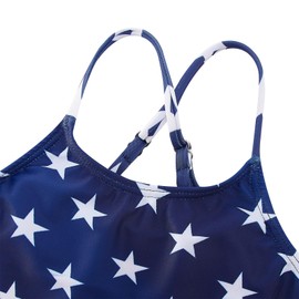 AIDEAONE Patriotic One Piece Bathing Suit Kids American Flag Swimsuits Size 5-6t 4th of July Swimwear for Pool Party