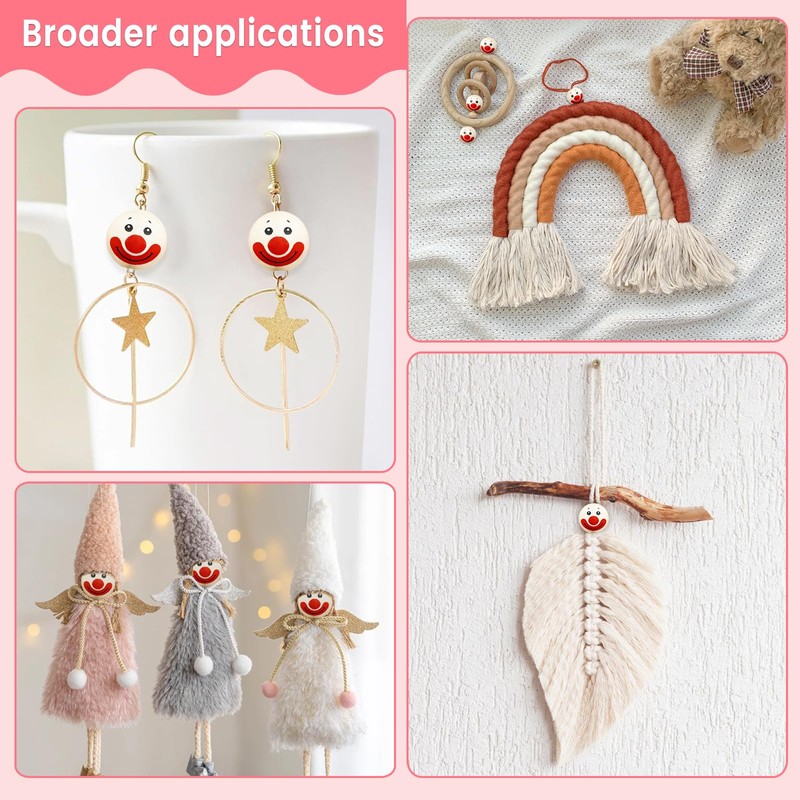 Wooden Beads with Face, Wooden Balls with Face 30 mm