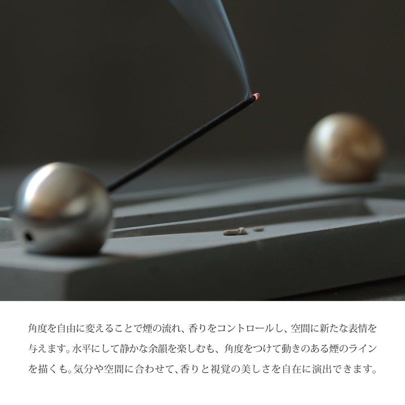 HUNT9 Domenico Argento Incense Holder Concrete Incense Holder Free Angle