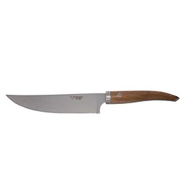 Laguiole en Aubrac Cuisine Gourmet Stainless Fully Forged Steel Made In France Cook's Chef 's Knife With Walnut Wood Handle, 7-in / 17.8cm