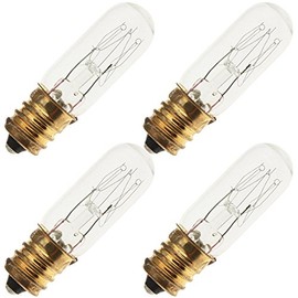 Industrial Performance 15T4.5/C-L 130V (1 7/8"), 15 Watt, T4.5, Candelabra Screw (E12) Base Tubular Light Bulb (4 Bulbs)