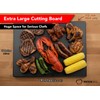 Thirteen Chefs Extra Large 24 x 18 Black Cutting Board,