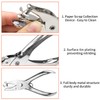 4 Pcs Handheld Hole Punch, Metal Paper Puncher, Single Hole