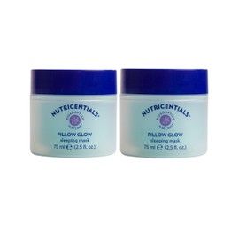 NuSkin NUTRICENTIALS Pillow Glow Sleeping Mask | Overnight Hydration | Bioadaptive Botanical Complex | Red Algae | Apple Extract | Deep Sea Water | Skin Glowing & Pore Minimizing | 2.5 Fl Oz | 2 Pack