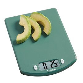 Taylor Digital Ocean Bound Plastic Kitchen Food Scale, 11 Pound Capacity, Teal