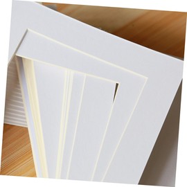 Operitacx 25pcs 10 Kids Projects Picture Matting Basket Plate Framing Mats Frame Matting Backboards White Picture Mats Inch Picture Mats Bevel Mask Backing Plate Border Paper A3 Photo Frame