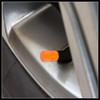 Hihaha 8pcs Orange Tire Stem Valve Caps Wheel Valve Covers