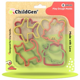 ChildGen Modelling Clay Accessories, 8 Pieces, Kneading Accessories for Children, Kneading Tool, Dough Set, Tool Children