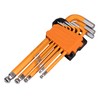 Sealey Premier 9pc Extra-Long Ball-End Hex Key Set - Imperial