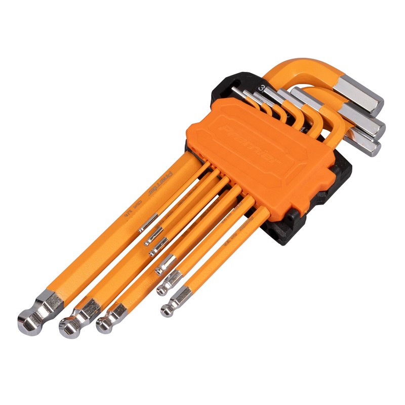 Sealey Premier 9pc Extra-Long Ball-End Hex Key Set - Imperial