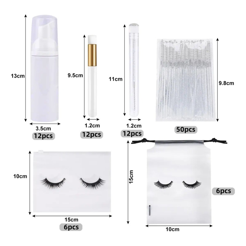 Kit De Brochas De Limpieza De Pestañas, 98 Piezas