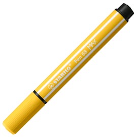 Premium Fibre-Tip Pen with Chisel Tip - STABILO Pen 68 MAX - ARTY - Pack of 6 - Assorted Colours
