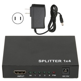 HD Multimedia Interface Splitter 1 in 4 Out 1080P Mirror Screen Video Splitter Adapter for Home Theater