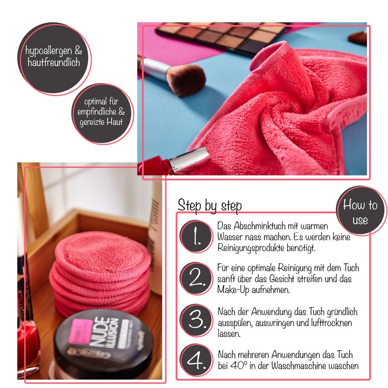 Set of 2 Make-Up Remover Cloths | Microfibre Face Cleansing