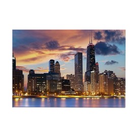 CafePress Chicago Rectangle Magnet, 3"x2" Refrigerator Magnet