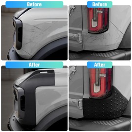 LitMiRaCle Front and Rear Corner Edge Protector Ford Bronco Accessory, Anti Scratch Guards Protector, Corner Guards Trim Cover Compatible for Ford Bronco 2021 2022 2023 2/4 Doors, Black, 4PCS