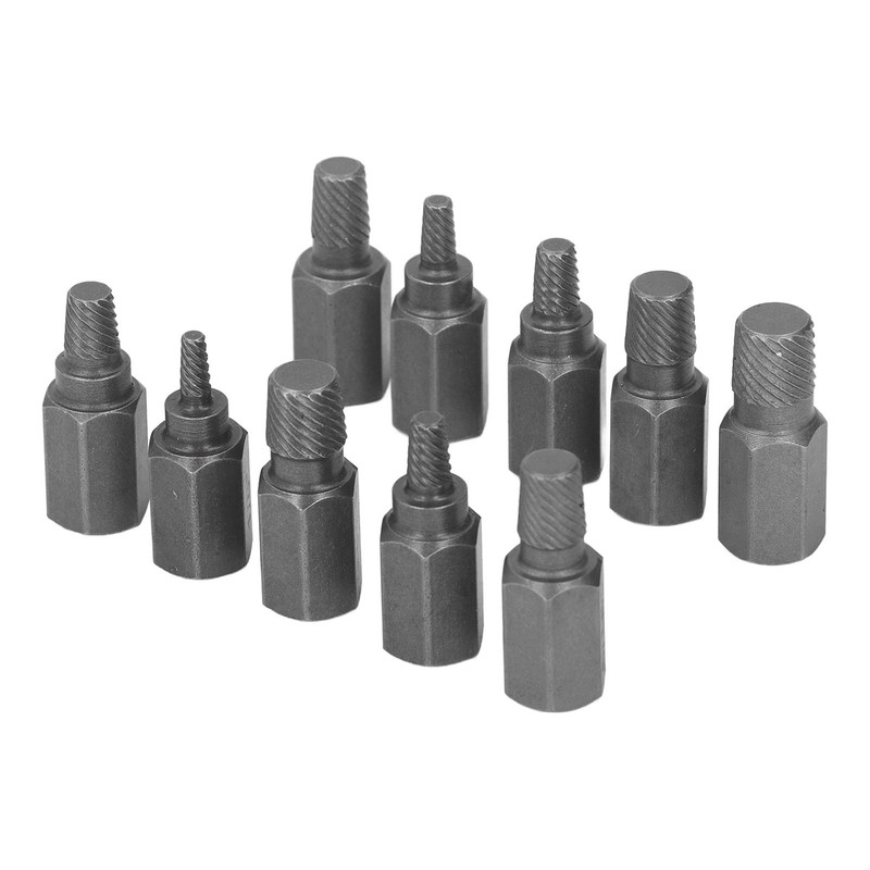 10Pcs Damaged Screw Extractor Hex Bolt Stud Remover Removal Tool