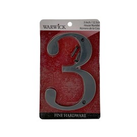Large Bold 5" Aged Bronze Metal Flush House Address Numbers, Bold Readable Font (3)