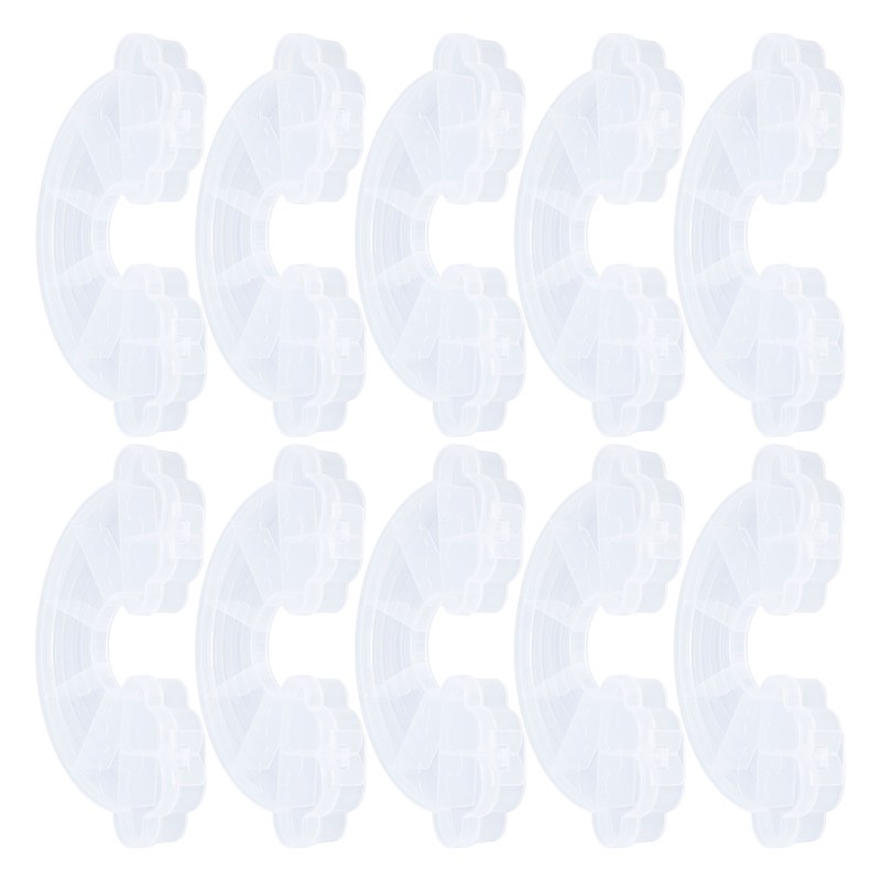10Pcs Rainbow Shaped Transparent Storage Box Dust Proof Storage Box