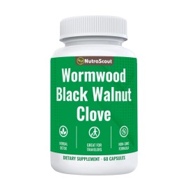 NutraScout Wormwood Black Walnut & Clove Complex | Whole Body Detox Cleanse |...