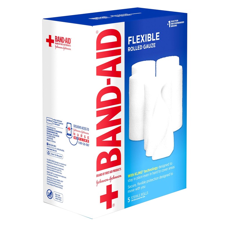Band-Aid Brand of First Aid Products Flexible Rolled Gauze Dressing