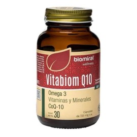 Biomiral Vitabiom Q10 Omega 3 Vitaminas Y Minerales 30 Caps