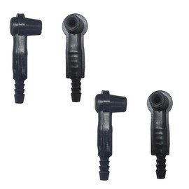 4PCS Brake Fluid Bleeder Bleeding Connectors, Car Oil Pumping Pipe Nipple Connector Quick Exchange Tool, Brake Oil Changer Brake Bleeder Adapter Kit for Car Truck Brake System Bleeding Tools (Black)