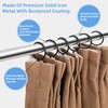 Manysky Curtain Rings with Flat Eyelets, 48 Pack Metal Drapery