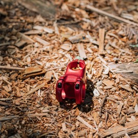 Funn Nixie Bike Stem with 0mm Rise - Length 50mm stem with 31.8mm Bar Clamp, Bike Stem for Mountain Bike, BMX Bike, Road Bike and Gravel Bike (Red)