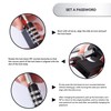 WeeGoo 6 Pack 4 Digit Code Long Shackle Combination Padlocks