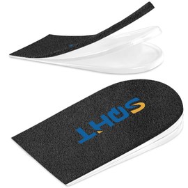 SQHT Adjustable Orthopedic Heel Lift Inserts - Height Increase Insoles for Leg Length Discrepancies and Achilles Tendonitis, Heel Cushion Lifts (Black, Small-Women's 4.5-9.5|Men's 6-8.5)