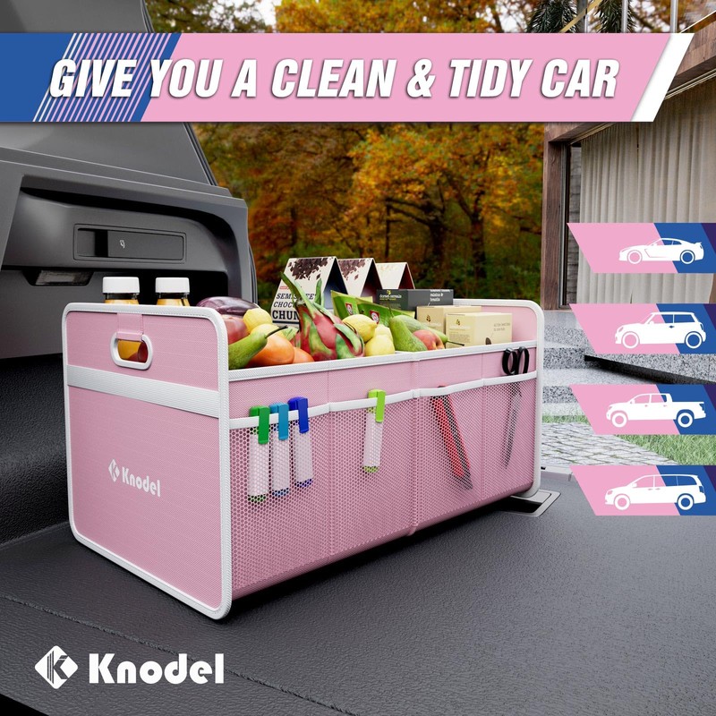 K KNODEL Car Trunk Organizer, Foldable Organizer for Car, Automotive