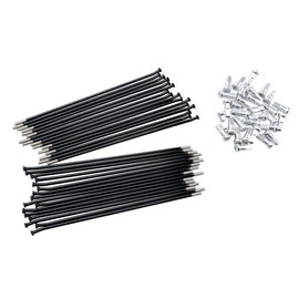 Tusk Motorcycle Spoke Kit - Rear 19" Black Spoke/Silver Nipple Compatible with Honda CRF250R 2005-2026/CRF450R 2005-2026