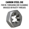 Drill America 2-1/4"-18 Carbon Steel Hex Die, DWT Series